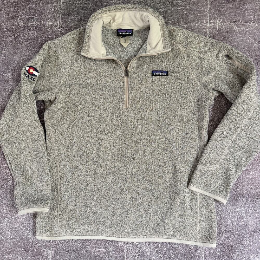 Women's Patagonia Better Sweater 1/4 Zip Up Pelican Fleece Pullover Jacket Sz XL